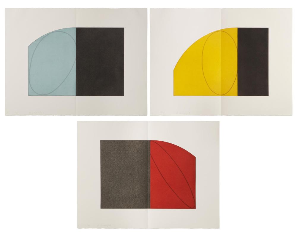 Appraisal: Robert Mangold b American Untitled Set of Three The set