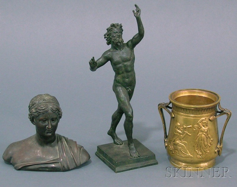 Appraisal: Three Grand Tour Bronzes late th century after the antique