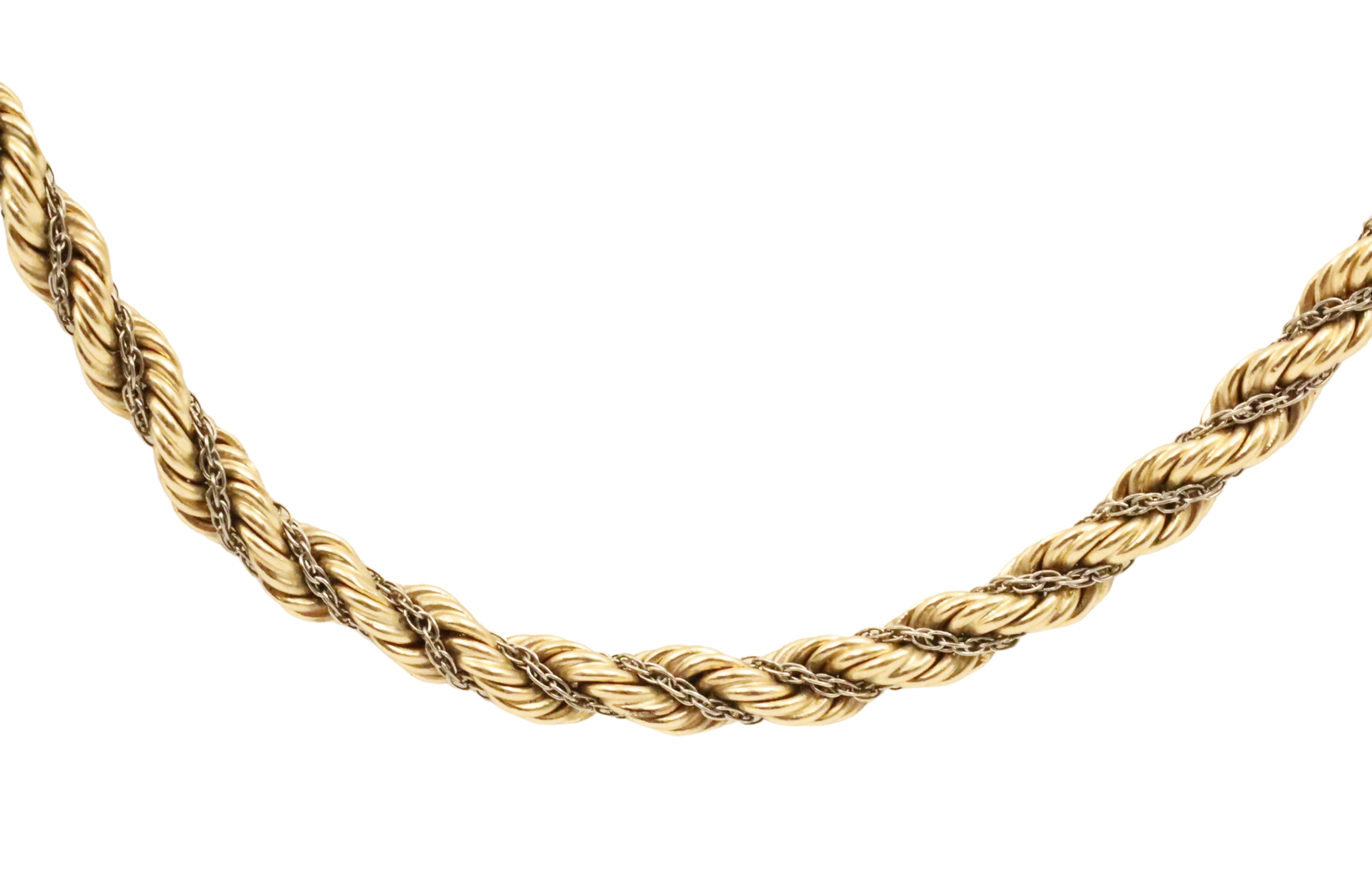 Appraisal: K yellow gold rope chain necklace grams total weight All