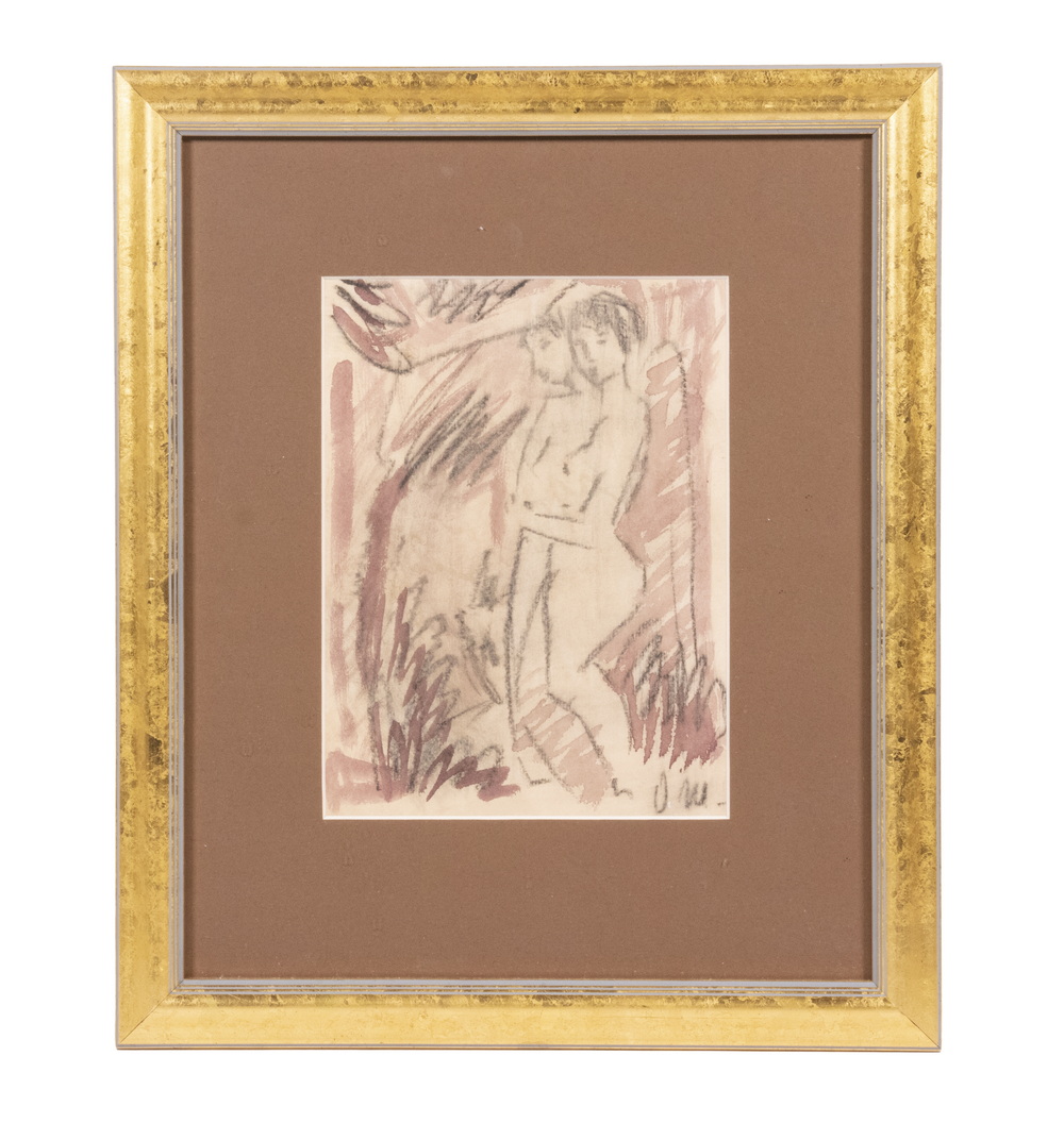 Appraisal: OTTO MUELLER GERMANY POLAND - Nude Woman Reflected red wash