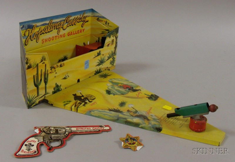 Appraisal: Hopalong Cassidy Chromolithographed Tin Wind-up Shooting Gallery a Post's Raisin