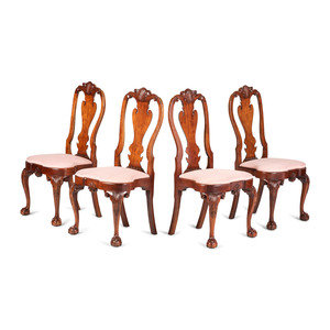 Appraisal: A Set of Four Queen Anne Style Shell and Volute