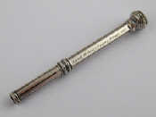 Appraisal: A white metal slide pencil with seal top engraved inscription