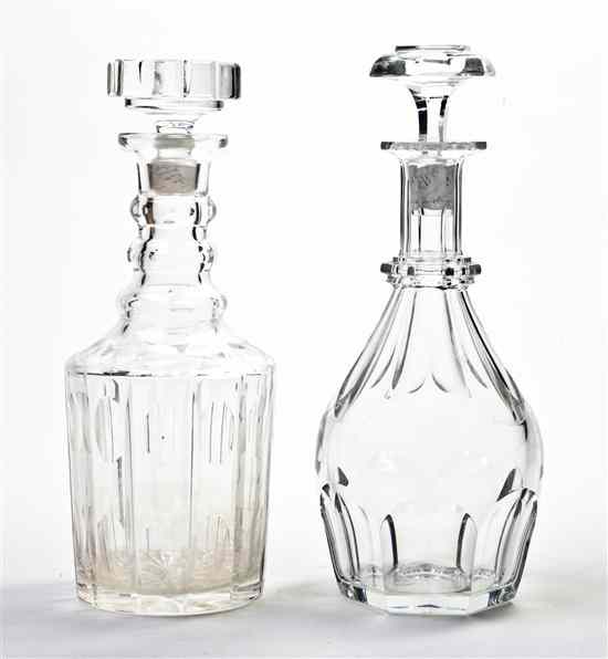 Appraisal: A Baccarat Glass Decanter of faceted form together with another