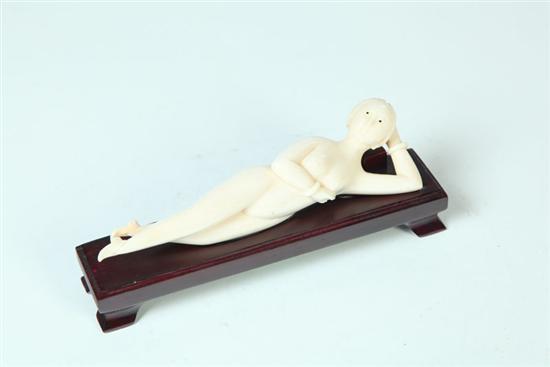 Appraisal: IVORY DOCTOR'S LADY China late th century Reclining nude woman