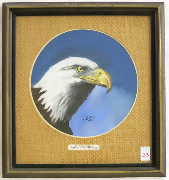 Appraisal: DON CROOK PASTEL ON PAPER Washington born The American Eagle