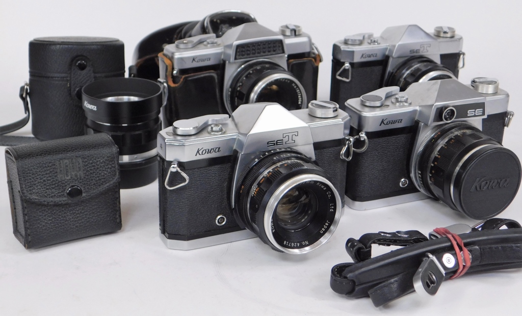 Appraisal: GROUP OF KOWA MM SLR CAMERAS Group of Kowa mm