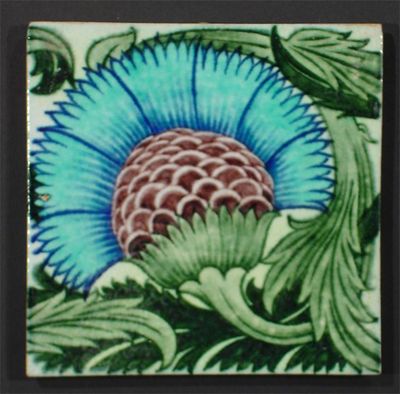 Appraisal: BBB A William De Morgan tile painted in shades of