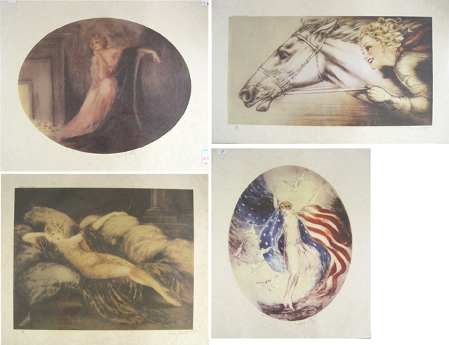 Appraisal: FOUR PRINTS AFTER LOUIS ICART New York N Y -