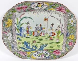 Appraisal: ENGLISH IRONSTONE PLATTER C ENGLISH IRONSTONE PLATTER C L Chinoiserie