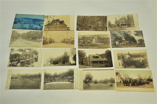 Appraisal: TWELVE OHIO AND WISCONSIN REAL PHOTO POSTCARDS American late th