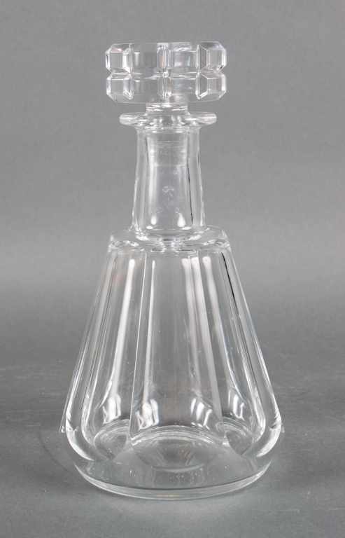 Appraisal: Baccarat crystal decanter acid etch mark in H Estimate -