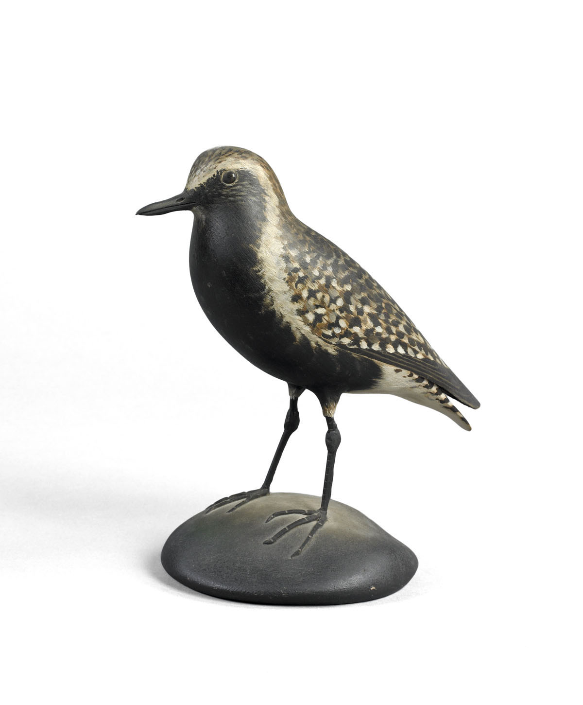 Appraisal: A ELMER CROWELL - CARVED AND PAINTED MANTLE BIRD OF