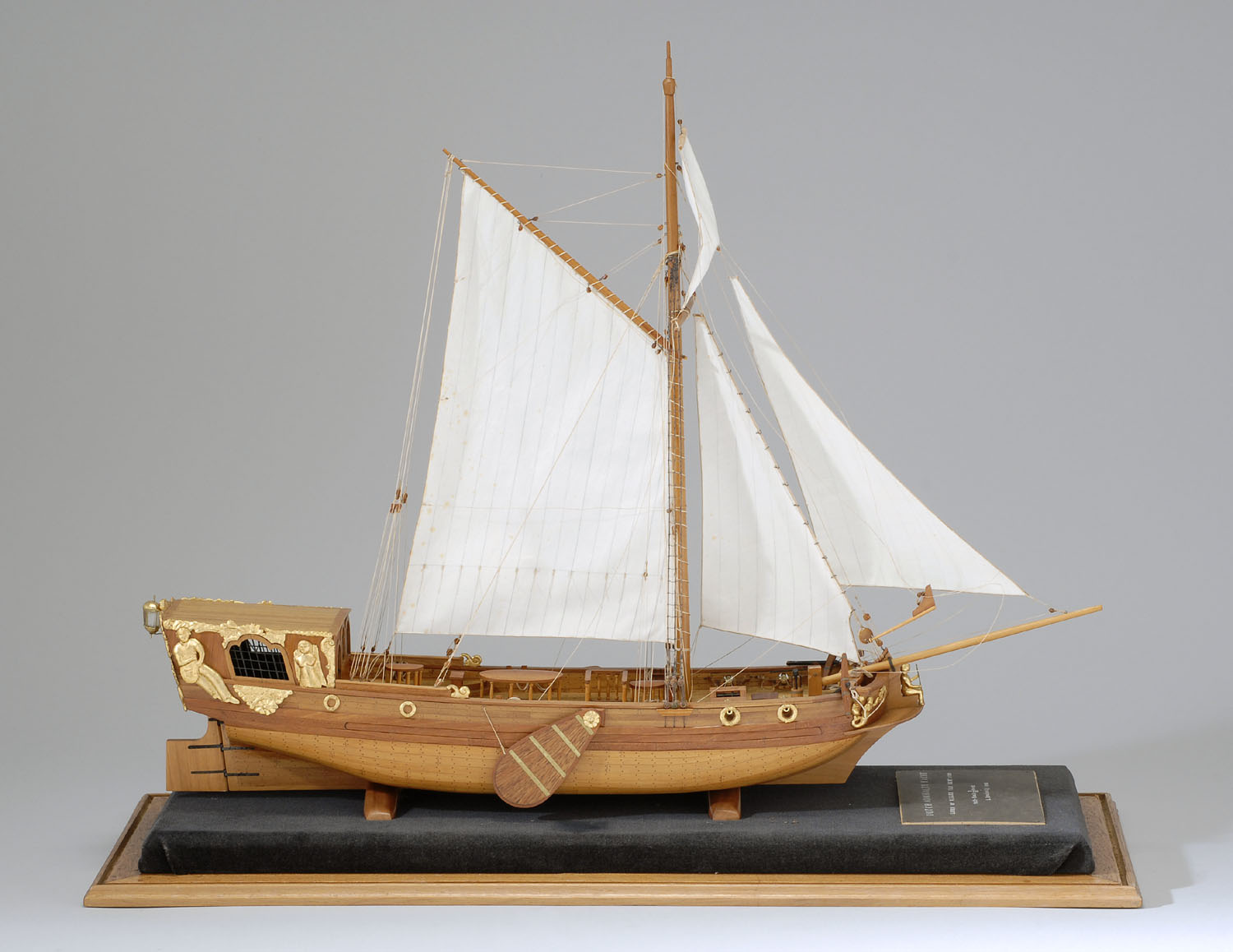 Appraisal: CASED MODEL OF A DUTCH ADMIRALTY YACHT th CenturyPlank-on-frame construction