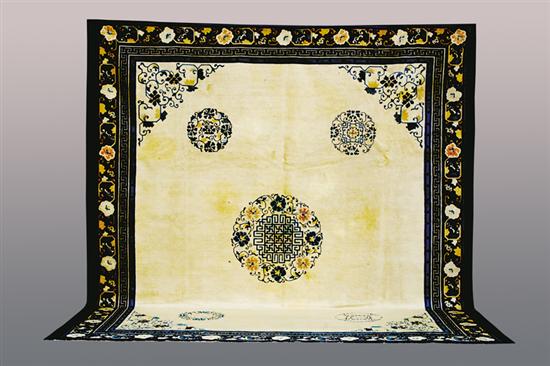 Appraisal: Chinese carpet ' x ' Provenance Property from a South