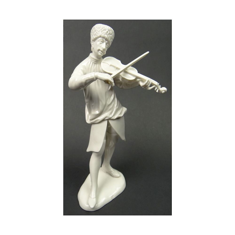 Appraisal: Nymphenburg Porcelain Figure of a Violinist Signed on Base Nymphenburg