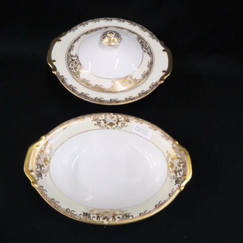 Appraisal: Meito China Serving Pieces covered round vegetable and open bowl