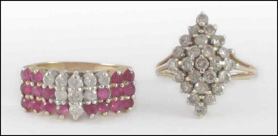 Appraisal: RUBY DIAMOND AND KARAT YELLOW GOLD RING Together with a