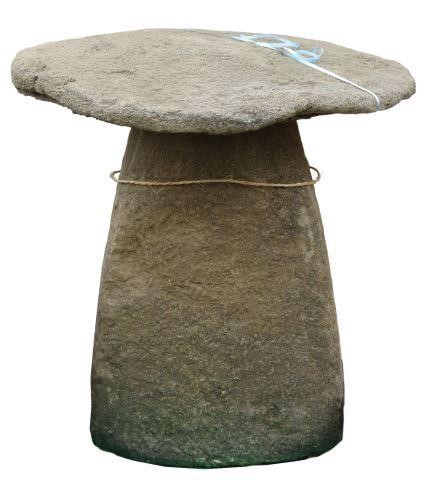 Appraisal: English staddle stone th c of mushroom form with removable