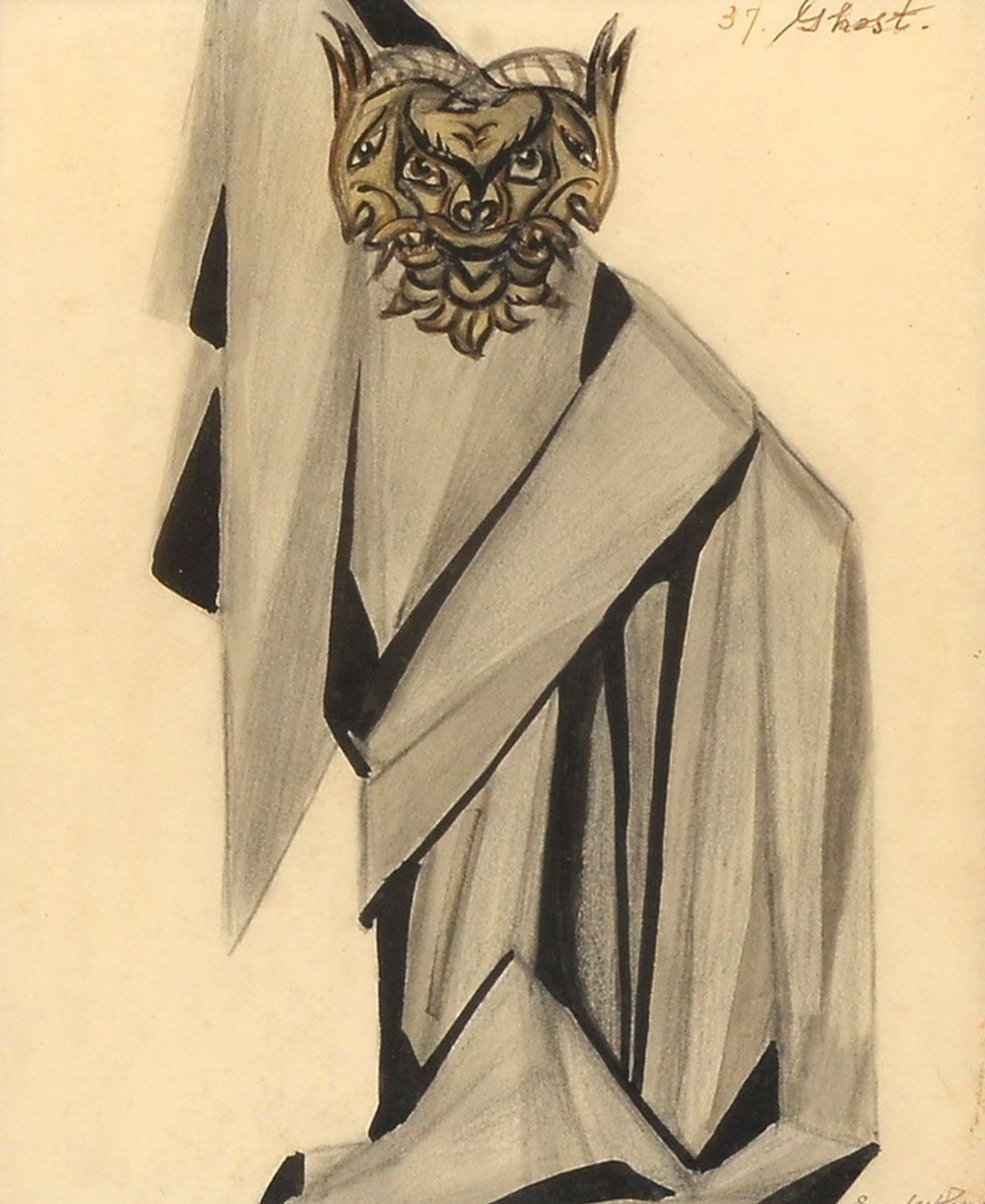 Appraisal: SOUDEIKINE Sergei Russian - Costume Design ''Ghost'' Watercolor and Gouache