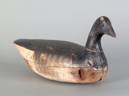 Appraisal: Ira Hudson brant decoy early th c with hollow body