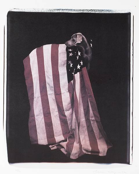 Appraisal: William Wegman American born Profiles in Patriotism Photo-lithograph printed in