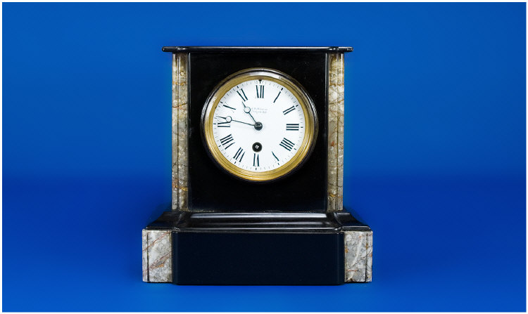 Appraisal: J W Benson Mantle Clock C with day movement porcelain