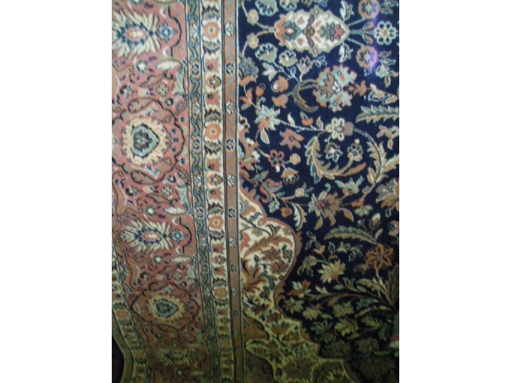 Appraisal: An Indian style Wilton type carpet with a large central