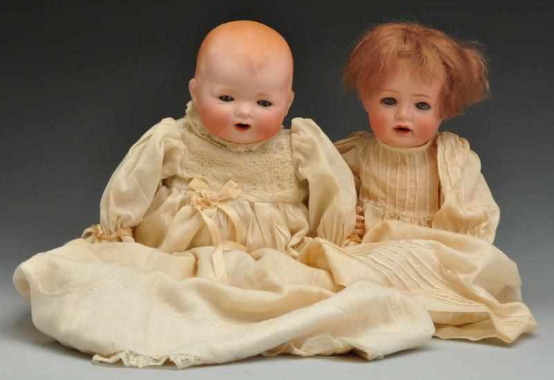 Appraisal: Lot of German Bisque Baby Dolls Description Bisque socket head