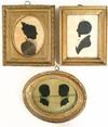 Appraisal: SILHOUETTES - th c framed silhouettes rectangular and oval Rectangular