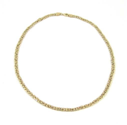 Appraisal: FOURTEEN KARAT YELLOW GOLD CHAIN measuring - inches in length