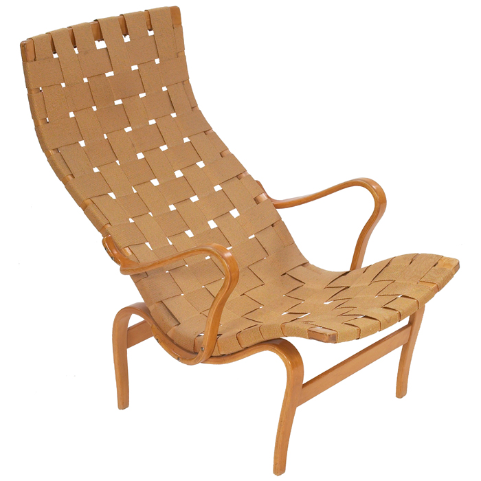 Appraisal: Bruno Mathsson Pernilla lounge chair by Karl Mathsson Sweden bentwood