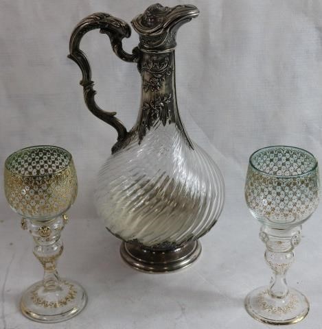 Appraisal: LOT OF PIECES OF EUROPEAN GLASSWARE CONTINENTAL POSSIBLY FRENCH CLARET