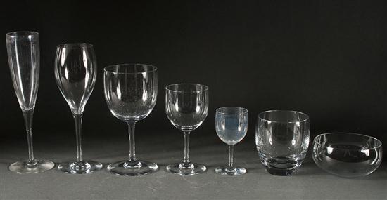 Appraisal: Baccarat crystal -piece partial crystal stemware service in the Montaigne