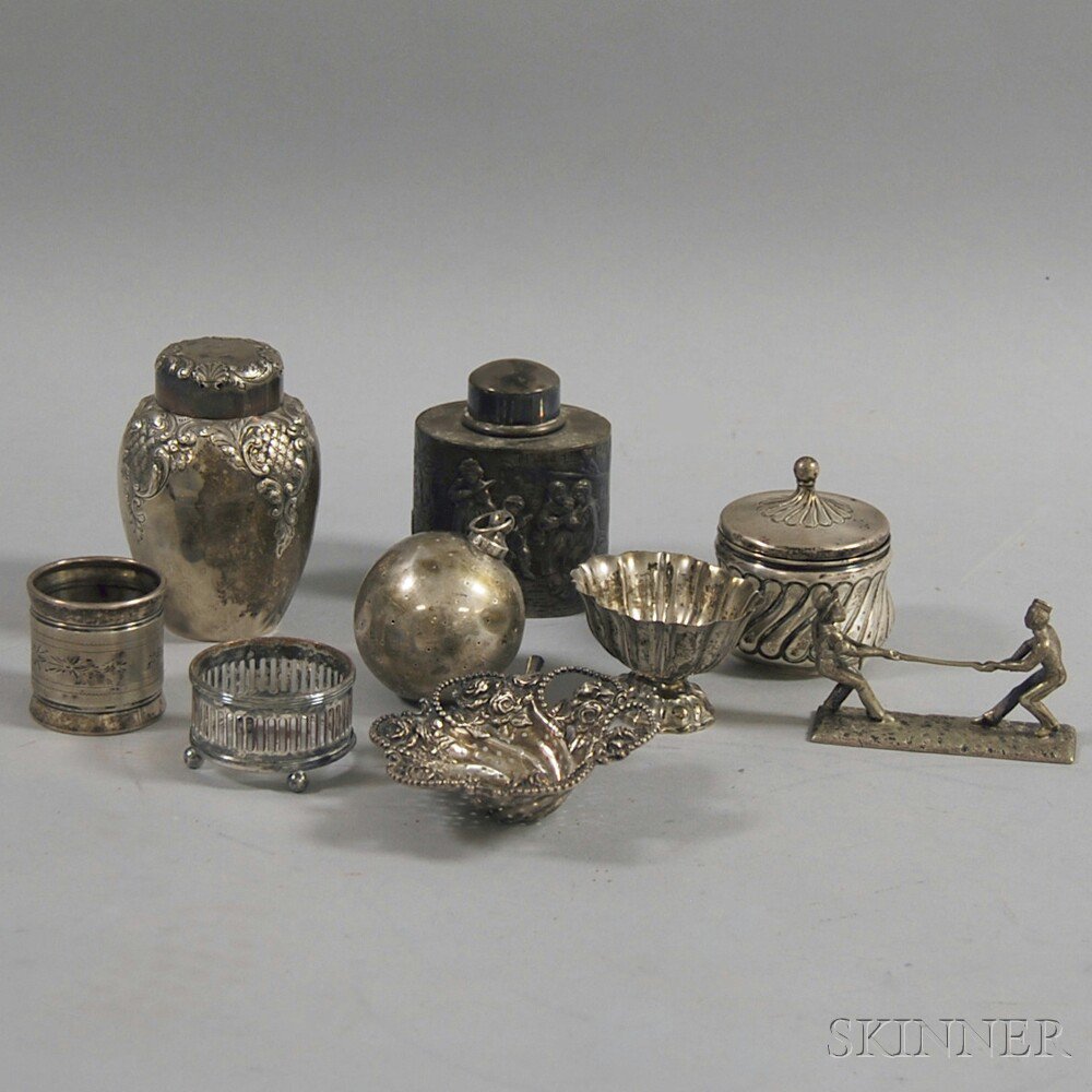 Appraisal: Nine Pieces of Sterling Silver and Silver-plated Tableware a Howard