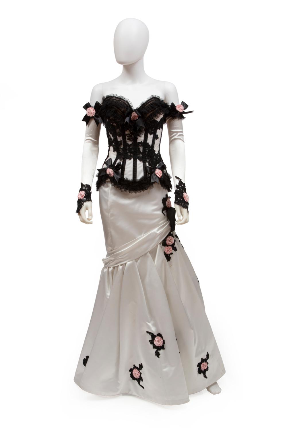 Appraisal: Two Chris Owens' Custom Costume Gowns one with white satin