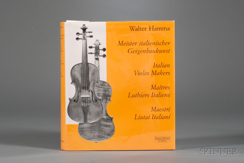 Appraisal: Hamma Walter Italian Violin Makers