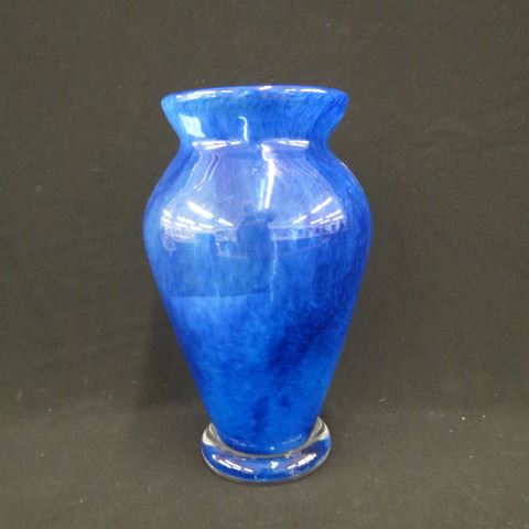 Appraisal: Art Glass Vase rich nottled blues excellent