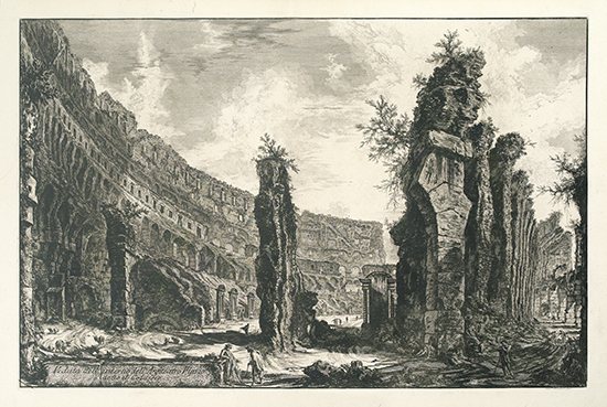 Appraisal: GIOVANNI B PIRANESI Two etchings from the Vedute di Roma