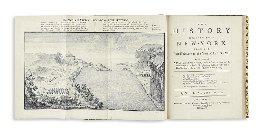 Appraisal: SMITH WILLIAM The History of the Province of New-York from