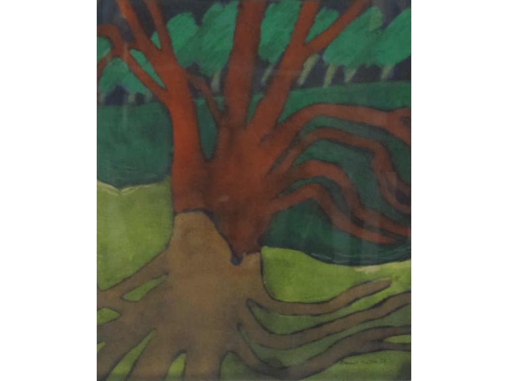 Appraisal: DUNCAN BAILLIE Watercolour 'The Brown Tree' signed and dated