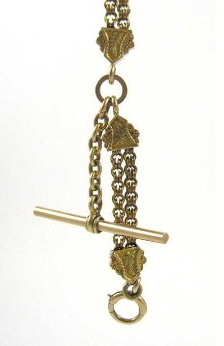 Appraisal: VICTORIAN SLIDE POCKET WATCH FOB CHAIN k yellow gold with