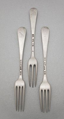 Appraisal: Twenty two assorted George II and III dessert forks some