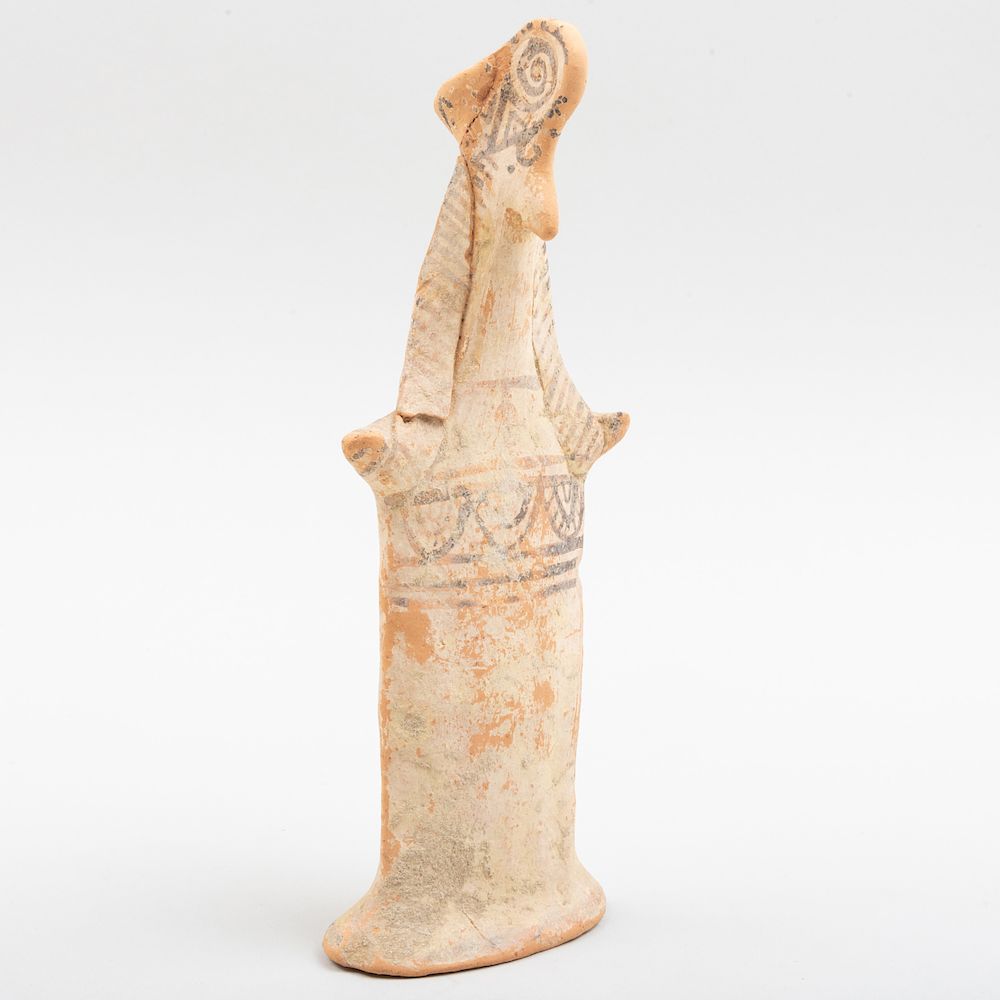 Appraisal: Greek Painted Terracotta Figure Boeotian Greek Painted Terracotta Figure Boeotian