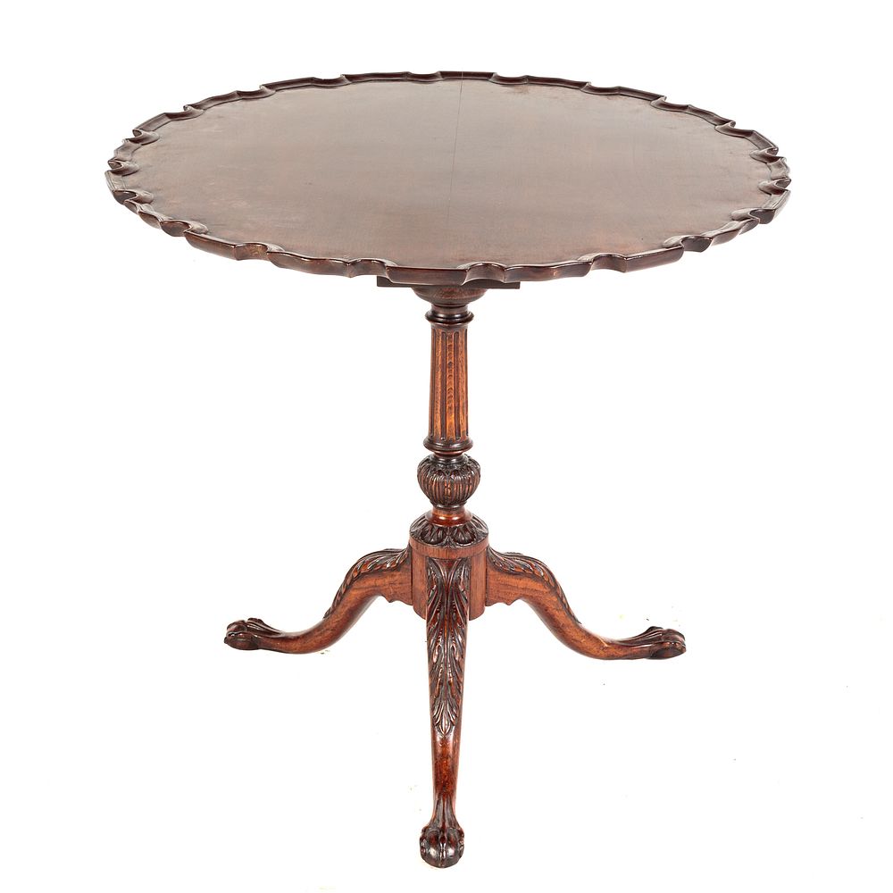 Appraisal: George III Mahogany Tilt Top Pie Crust Table Circa with