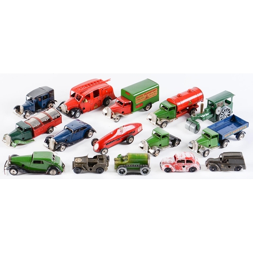 Appraisal: Tinplate toys A collection of Minic vehicles to include fire