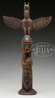 Appraisal: TLINGIT TOTEM POLE Early th century attributed to Charles James