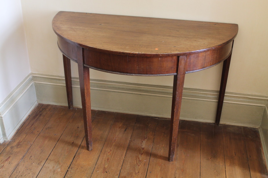 Appraisal: A composite pair of George III mahogany table D ends