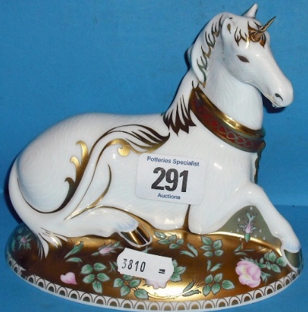 Appraisal: Royal Crown Derby Paperweight Mythical Unicorn limited edition with certificate