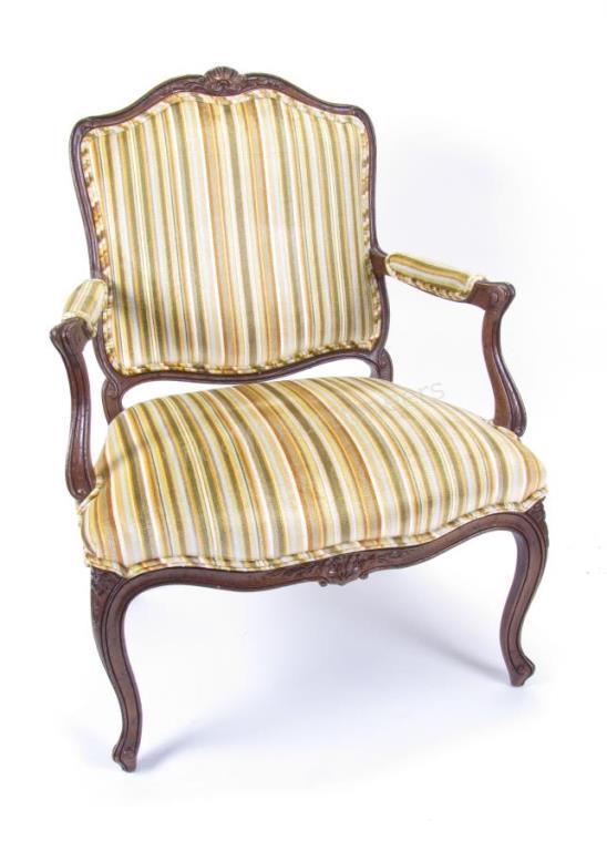 Appraisal: A vintage French style arm chair by Schoonbeck Furniture Grand